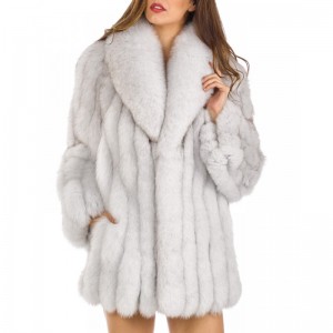 Rvxigzvi Дамско яке от изкуствена кожа Палто дълъг тренч зимно топло гъсто връхно облекло Палто плюс размер XS-4XL